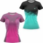 Kit 2 Blusa Feminina Academia Fitness Treino Leve Confortável Dry Evapora Suor Proteção UV